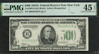 1934 A  $ 500 HUNDRED DOLLAR  Federal Reserve**PMG45 EPQ** NEW YORK G0285