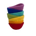 Rainbow Kids Felt Sorting Bowls - Set of 7 Stacking Colors in Pretend Play, P...