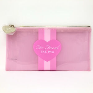 Too Faced Makeup Zip Cosmetic Skincare Travel Pouch PVC Bag