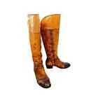 Vince Camuto Bilco Brandy Two Tone Over the Knee High Rustic Boots Side Zip 7.5