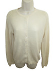 Lord & Taylor 100% 2-ply Cashmere Cream Cardigan Size Small S