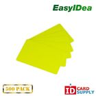 Pack of 500 Yellow CR80 Standard Size PVC Cards | 30 mil Thickness by easyIDea