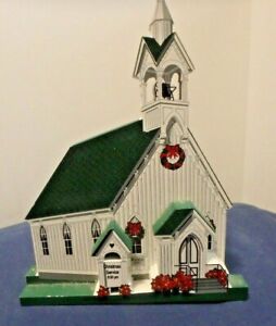 Town Square Church, Shelia's 1998 TSN05, Christmas Church, Poinsettia, Wreath