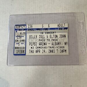 Billy Joel&Elton John Concert Ticket Stub From Pepsi Arena Albany NY 4-24-2003