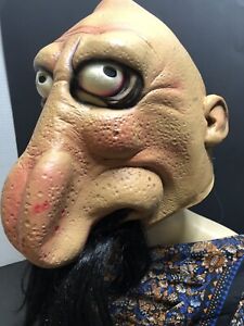 Vtg 2001 Paper Magic Group Halloween Mask Troll Man Monster Creepy Nose Hair Guy