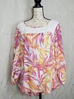 SPENSE Blouse Top Boho Embroidered Long Sleeve Shirt Womens Size L Large