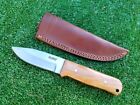 Olivewood Handle Full Tang Fixed Blade Knife with Leather Sheath RUK1804