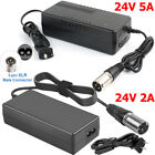 24V 2A/5A XLR Battery Charger for Mobility Pride Scooter Electric Wheelchair USA
