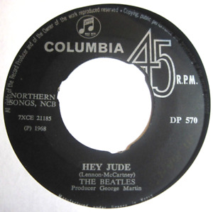 BEATLES * 45 * Hey Jude / Revolution * 1968 * KENYA ! ORIG. Fair/G VINYL Plays !