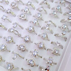Wholesale Men Women Zircon Crystal Mixed Rings Bulk Finger Band Ring Jewelry Lot