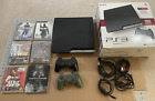 Sony PlayStation 3 PS3 Slim 160GB Console Bundle with Games / 2 Controllers