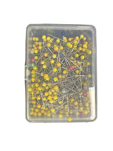 USED 300PCS Sewing Pins for Fabric Straight Pins with Colored Ball Glass Heads