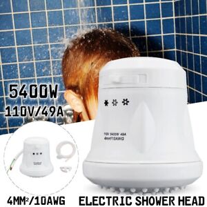 5400W 110V/220V Electric Shower Head Instant Hot Water Heater Bath +Hose Bracket