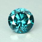0.41 CT FANTASTIC ! COOL BLUE 100% NATURAL DIAMOND SUPER ROUND CUT FROM AFRICA