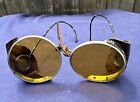 Vintage Steampunk Auto Glasses Goggles - Motorcycle  Auto  Aviator Leather Nose