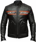 Harley Davidson Leather Jacket Gold Berg Cafe Racer Jacket Biker Motorcycle Coat