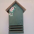 Vintage Wooden Hand Painted Ladybug Butterfly House Garden Decor Cottage Flowers