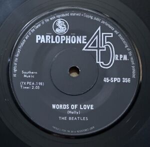 Rare The Beatles - Words Of Love / Matchbox  VINYL 7
