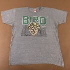 Larry Bird Homage Men's Size XL Heather Gray Short Sleeve Retro Graphic T-Shirt