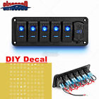 6 Gang Rocker Switch Panel Circuit Breaker LED Waterproof for RV Car Boat Marine (For: More than one vehicle)