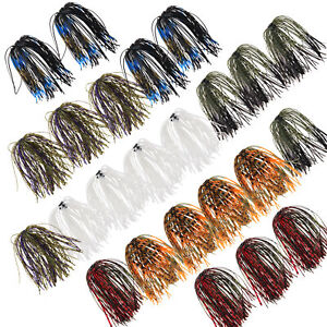 6/12/24 Bundles Bass Jig Skirts 50 Strands Fishing Jig Lures Tackle Replacement