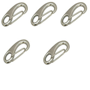 Gate Snap Hook Carabiner Boat Rigging 400 Lbs 5 PC 2 Inch Stainless Steel 316