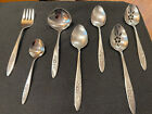 7 Pieces Oneida Community Stainless ROSE SHADOW Serving Utensils