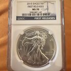 2015 American Eagle Silver $1 First Releases MS 70 NGC Coin