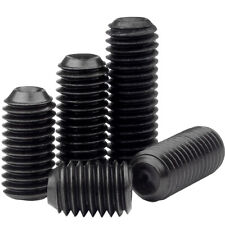 #10-32 Cup Point Socket Set Screws, Fine Thread SAE Alloy Steel w/ Black Oxide