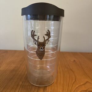 Tervis Insulated Double Wall 16 oz. Tumbler Buck Deer Brown Lid Hunting