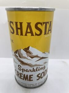 SHASTA SPARKLING CREME PRE-ZIP SODA CAN - 12 FL., OZ., - HAYWARD, CALIFORNIA USA
