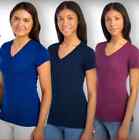 FRUIT OF THE LOOM 3 Pack Cotton Sofspun V Neck T Shirts Blue Plum Navy-2X Gifts