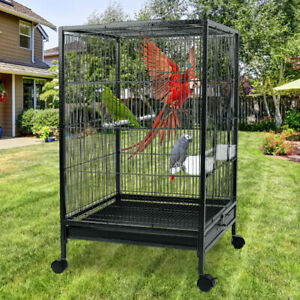 30inch Bird Cage with Rolling Stand for Cockatiel Parakeet Finch Parrot Birdcage