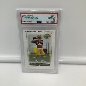 2005 Topps Football Aaron Rodgers #431 Rookie RC PSA 10 GEM MT