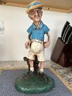 1968 Eisner Austin Productions Inc. Vintage Sculpture OldMan Golfer MISSING Club