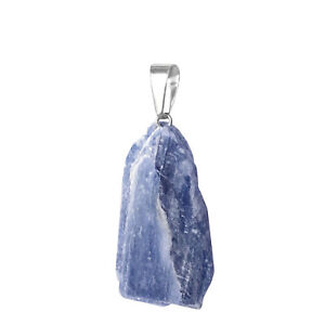 BLUE KYANITE Crystal Pendant Necklace Silver Chakra Heal RAW Gemstone Natural