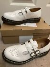 Dr. Martens SIZE 10 8065 MARY JANE SMOOTH White Leather Round Toe Oxfords Women