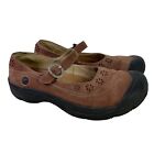 Keen Womens Calistoga Mary Jane Comfort Cap Toe Sporty Leather Brown Shoes 9.5