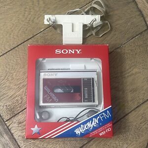 Sony WM-F10 Walkman FM Radio Stereo Cassette Player W/ BOX!  FOR PARTS OR REPAIR