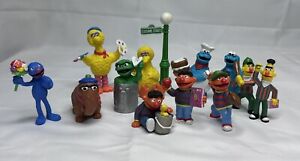 Lot 13 Vtg Applause Sesame Street Figures Toys Cookie Big Bird Snuffy Ernie Bert