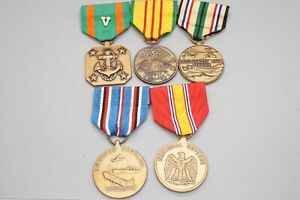 Vietnam War Army,  Navy, USMC Service & American Campaign Medals Lot Of 5