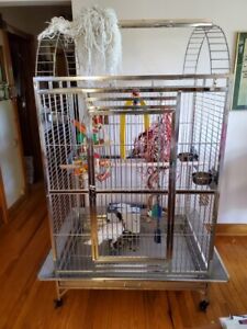 SUS201 Stainless Steel Play Top Style Bird Macaw Cage Parrot Cage 36
