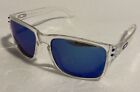 Oakley Holbrook Clear Frame Prizm Sapphire Polarized Lens Sunglasses 0OO9417
