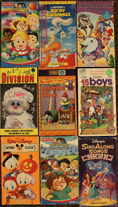 LOT OF 9 CHILDREN VHS MOVIES COLLECTION SOME SCARCE & HTF & DISNEY *QUICK SHIP*