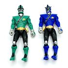 Power Rangers Figure Lot of 2 Samurai Mega Mode Blue & Green Ranger 2010 4”