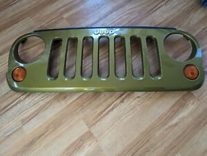07-17 JEEP WRANGLER JK FACTORY OEM RESCUE GREEN METALLIC PJR FRONT GRILLE GRILL (For: Jeep)