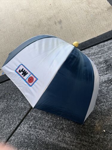 Vintage Leighton Golf Bag Umbrella (Drizzle Stik Style) Blue/White Preowned