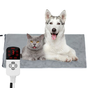 Pet Heating Pad Cat Electric Dog Warming Bed Mat Chew Resistant Cord Home/Office