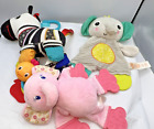 Lot of 3 Bright Starts Baby Toys ~ Plush, Crinkle, Rattle, Click, and Teethers