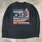 Vintage 80s 3D Emblem American By Birth Long Sleeve T-Shirt Harley Sz M Harley